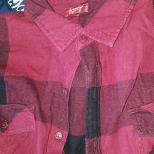 burgundy flannel
